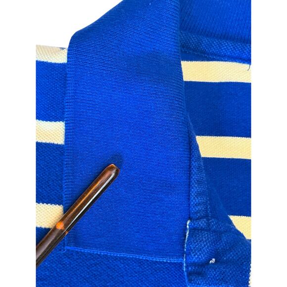 Vintage Disney Store Goofy Polo Shirt Blue Yellow Stripe XL 90s Embroidered Logo - Picture 10 of 11